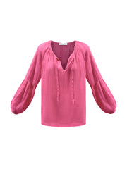 Athena gauze linen shirt - Bright Pink | NRBY Clothing