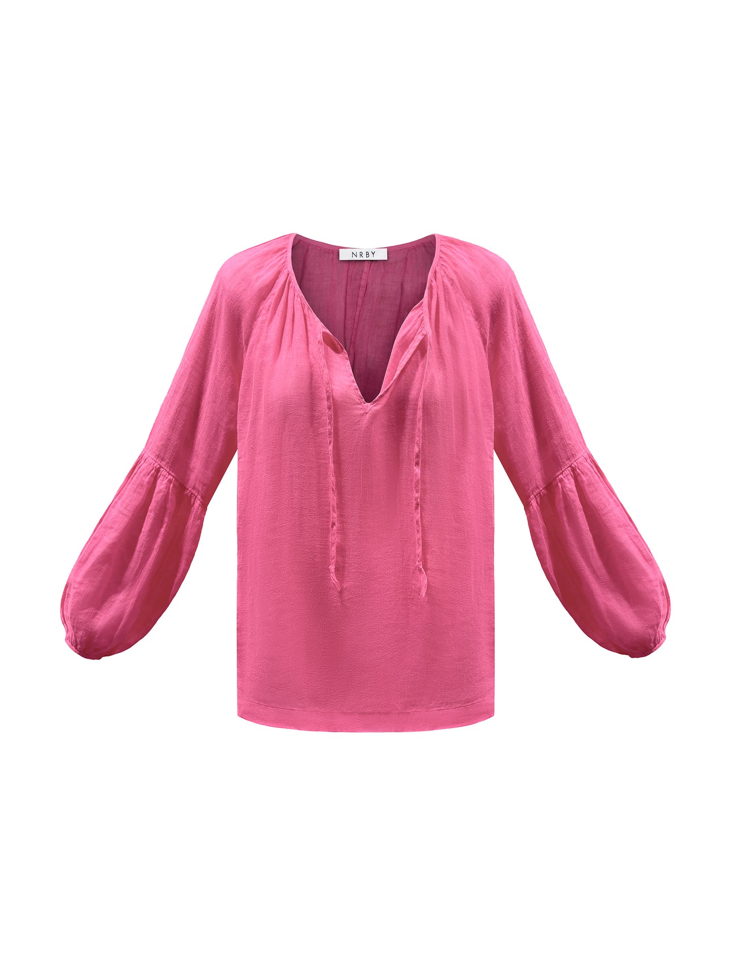 Athena gauze linen shirt - Bright Pink