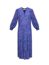 Naomi blue petal print dress