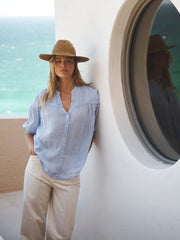 Indie gauze linen shirt - Pale blue | NRBY Clothing