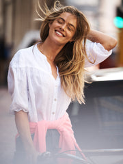 Indie gauze linen shirt - White | NRBY Clothing