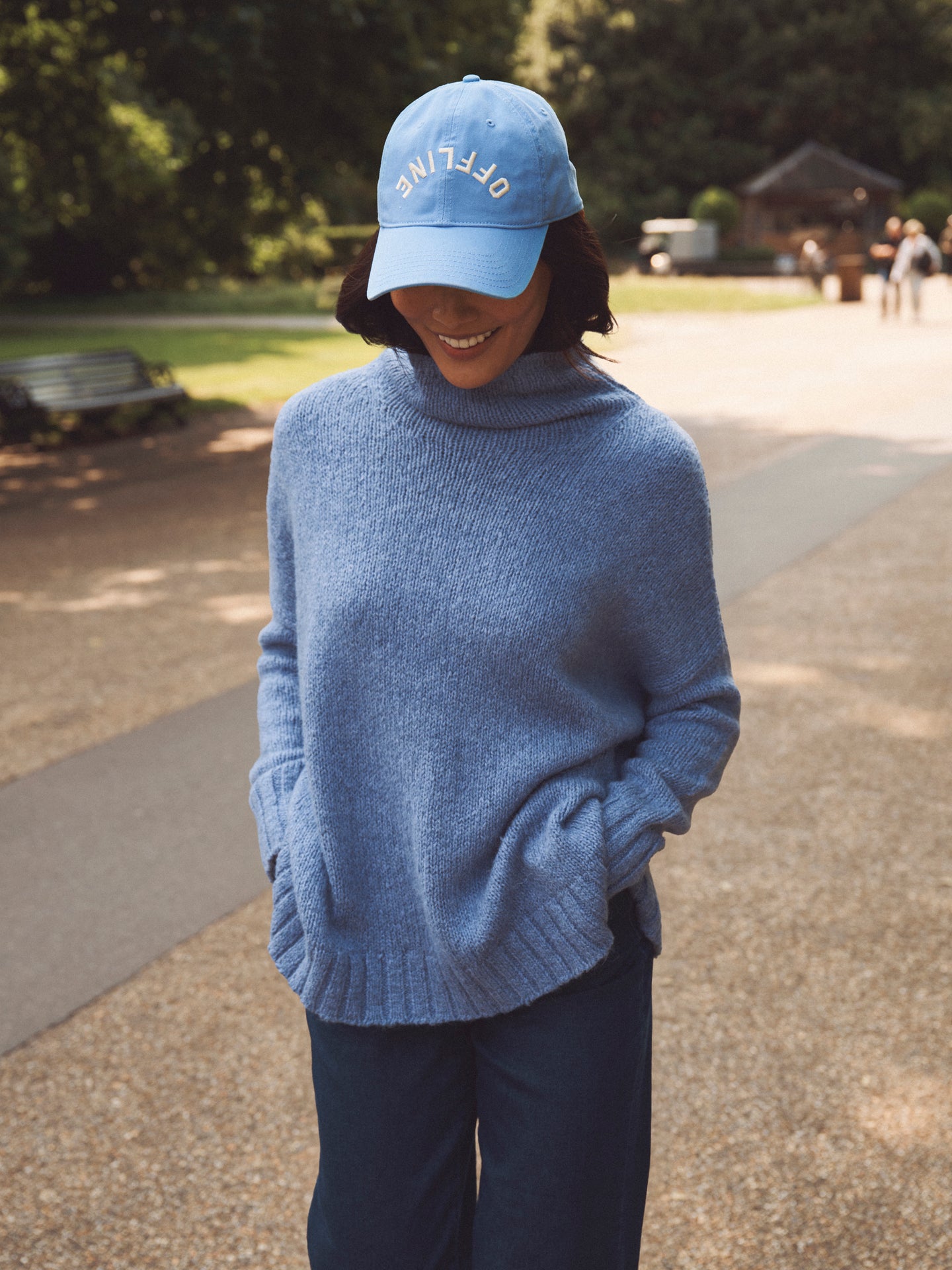 Jana alpaca blend sweater - Mid Denim Blue