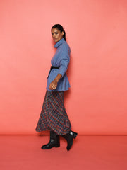 Cyd Silk Stardust Tweed Print Skirt