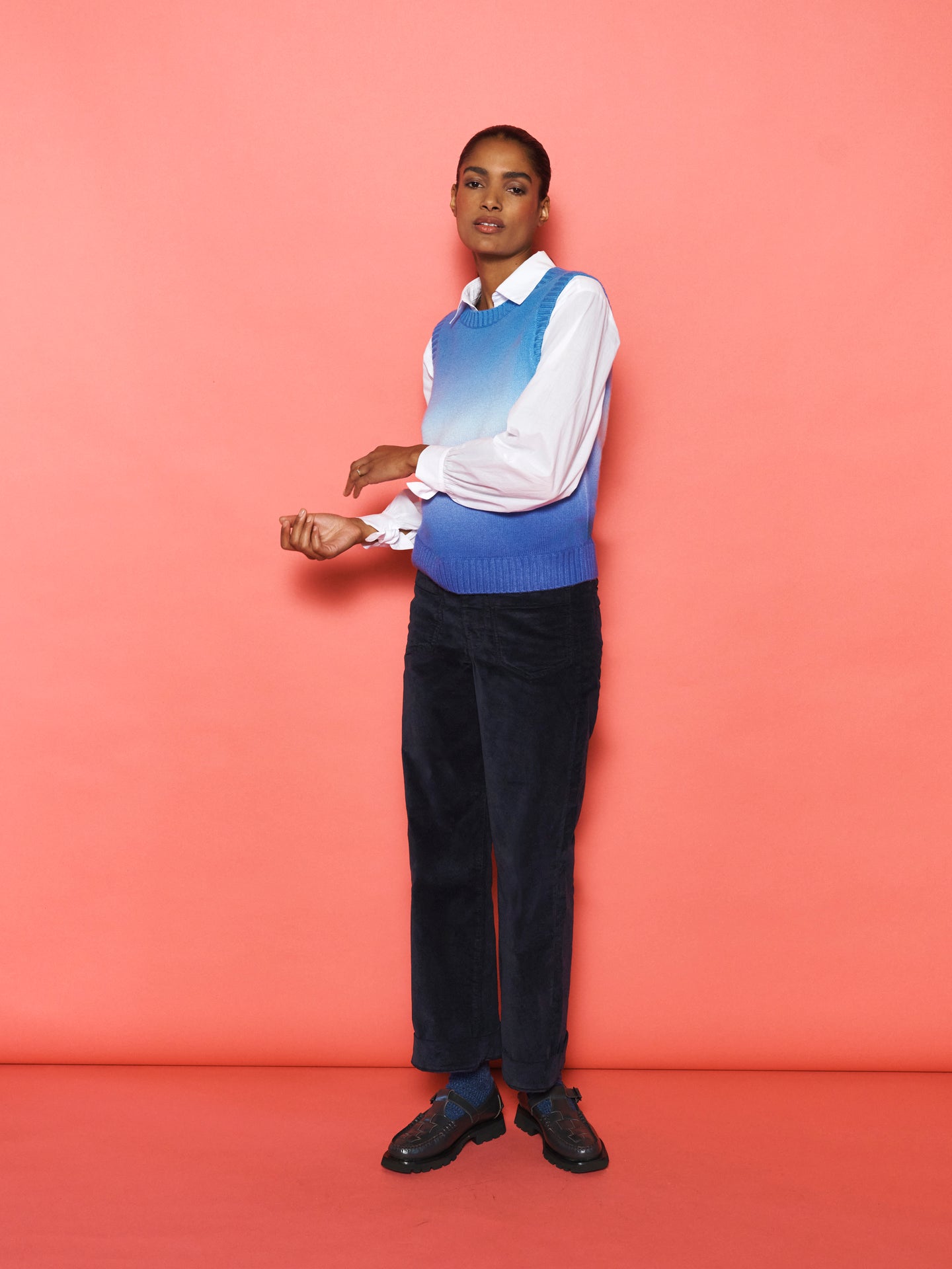 Kate cotton velvet jean - Carbon