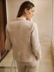 Jay lightweight linen jacket - Oyster