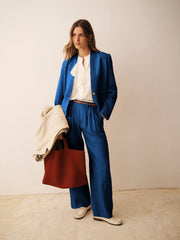 Jay lightweight linen jacket - Indigo | NRBY Clothing