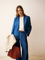 Jay lightweight linen jacket - Indigo | NRBY Clothing