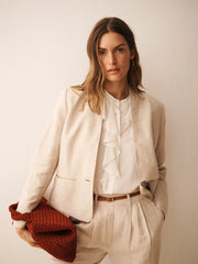 Jay lightweight linen jacket - Oyster