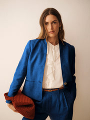 Jay lightweight linen jacket - Indigo | NRBY Clothing