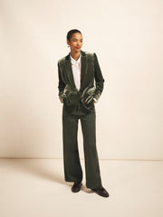 Ash cotton wide leg jean - Khaki