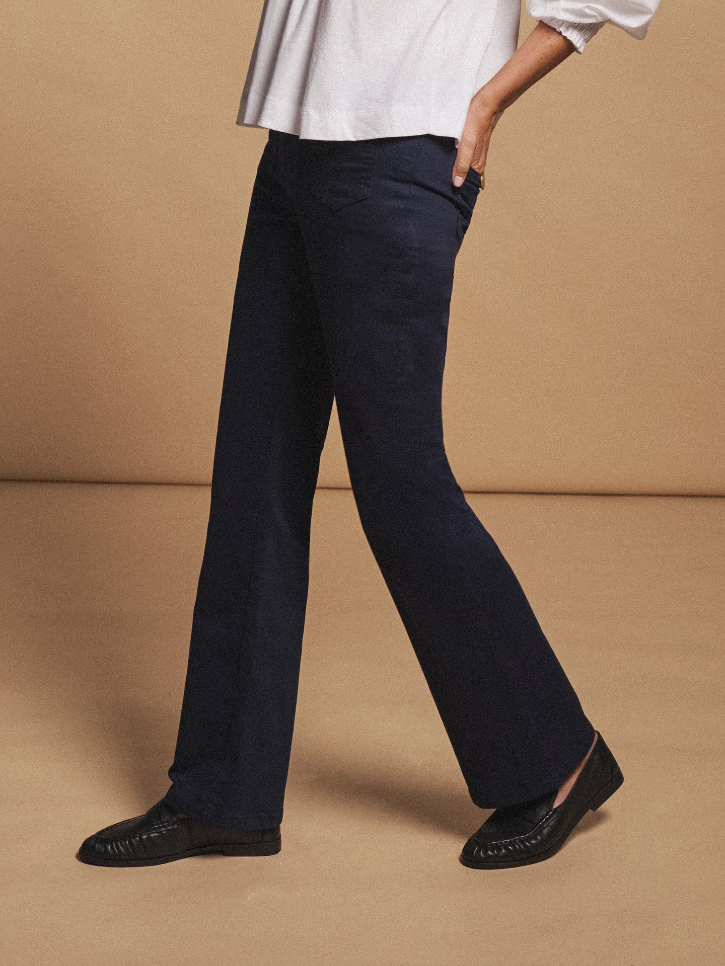 Bianca cotton bootcut jean - Navy