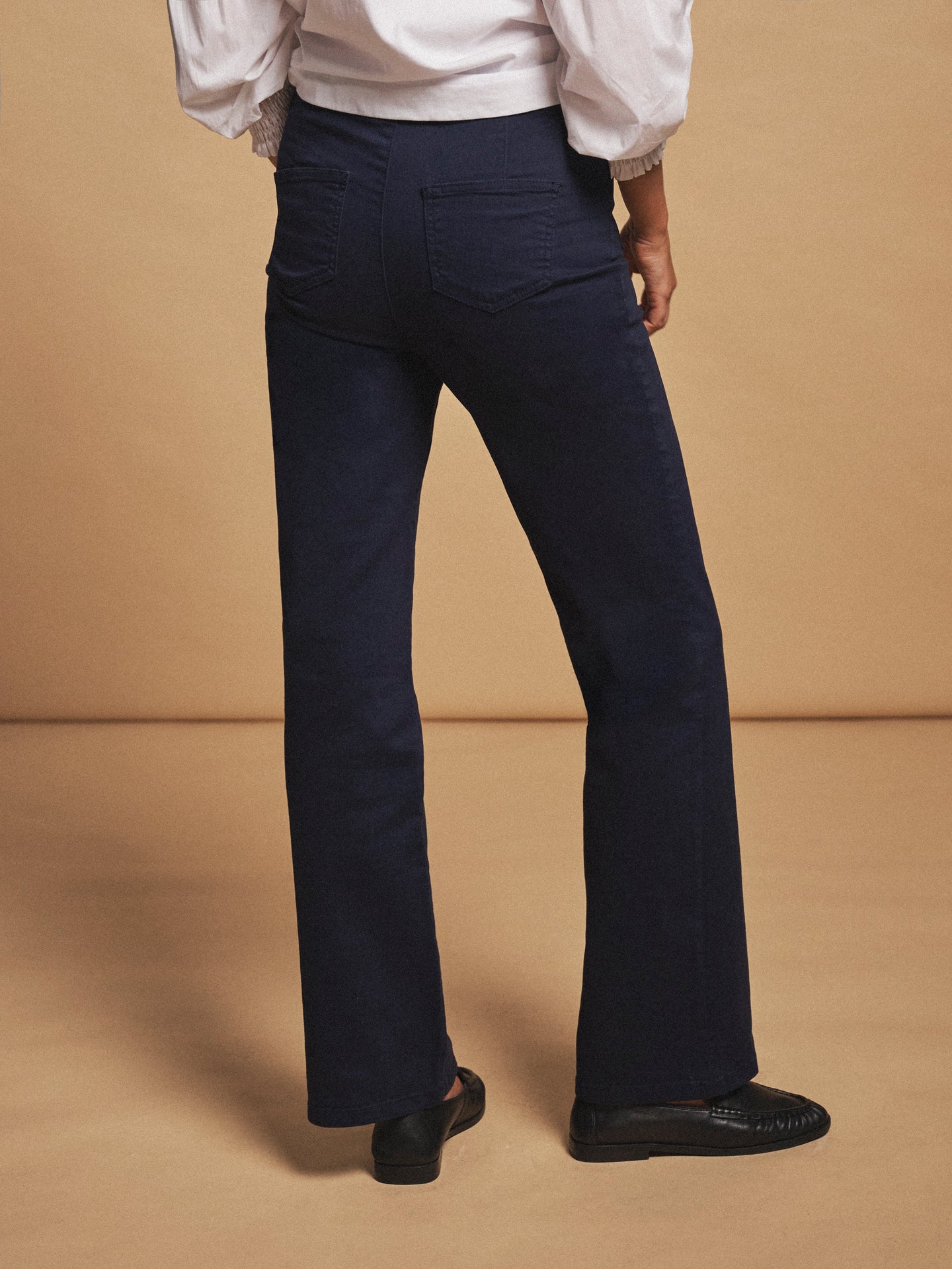Bianca cotton bootcut jean - Navy