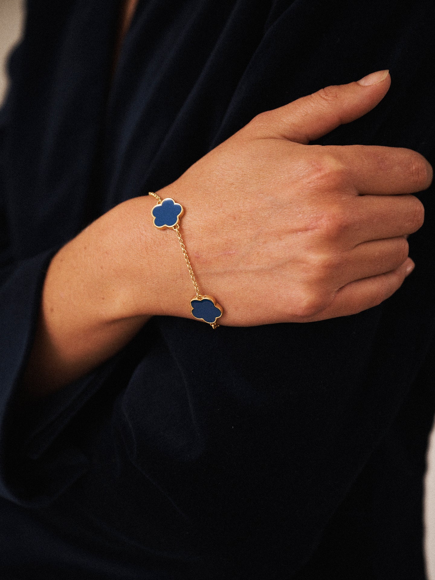 Blue Flower Bracelet