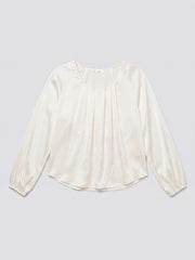 Joely silk satin shirt - Ivory | NRBY Clothing
