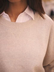 JoJo reversible cotton cashmere sweater - Tonal Multistripe / Grey