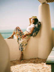 Juliette silk scenic print skirt | NRBY Clothing