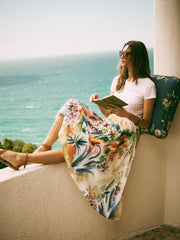 Juliette silk scenic print skirt | NRBY Clothing