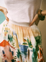 Juliette silk scenic print skirt | NRBY Clothing