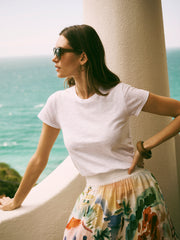 Juliette silk scenic print skirt | NRBY Clothing