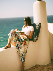 Juliette silk scenic print skirt | NRBY Clothing