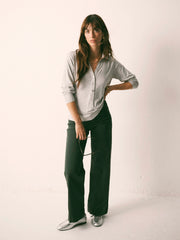 Ash cotton full length jean - Khaki | NRBY Clothing