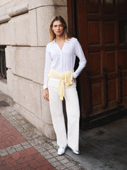 Ash denim wide leg jean - White