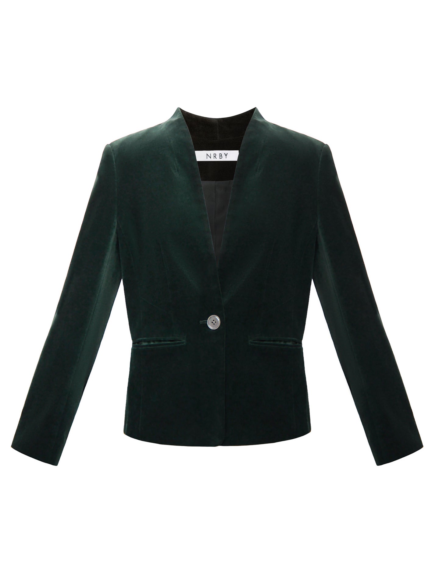 Jay cotton velvet jacket - Forest Green