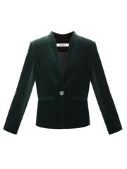 Jay cotton velvet jacket - Forest Green