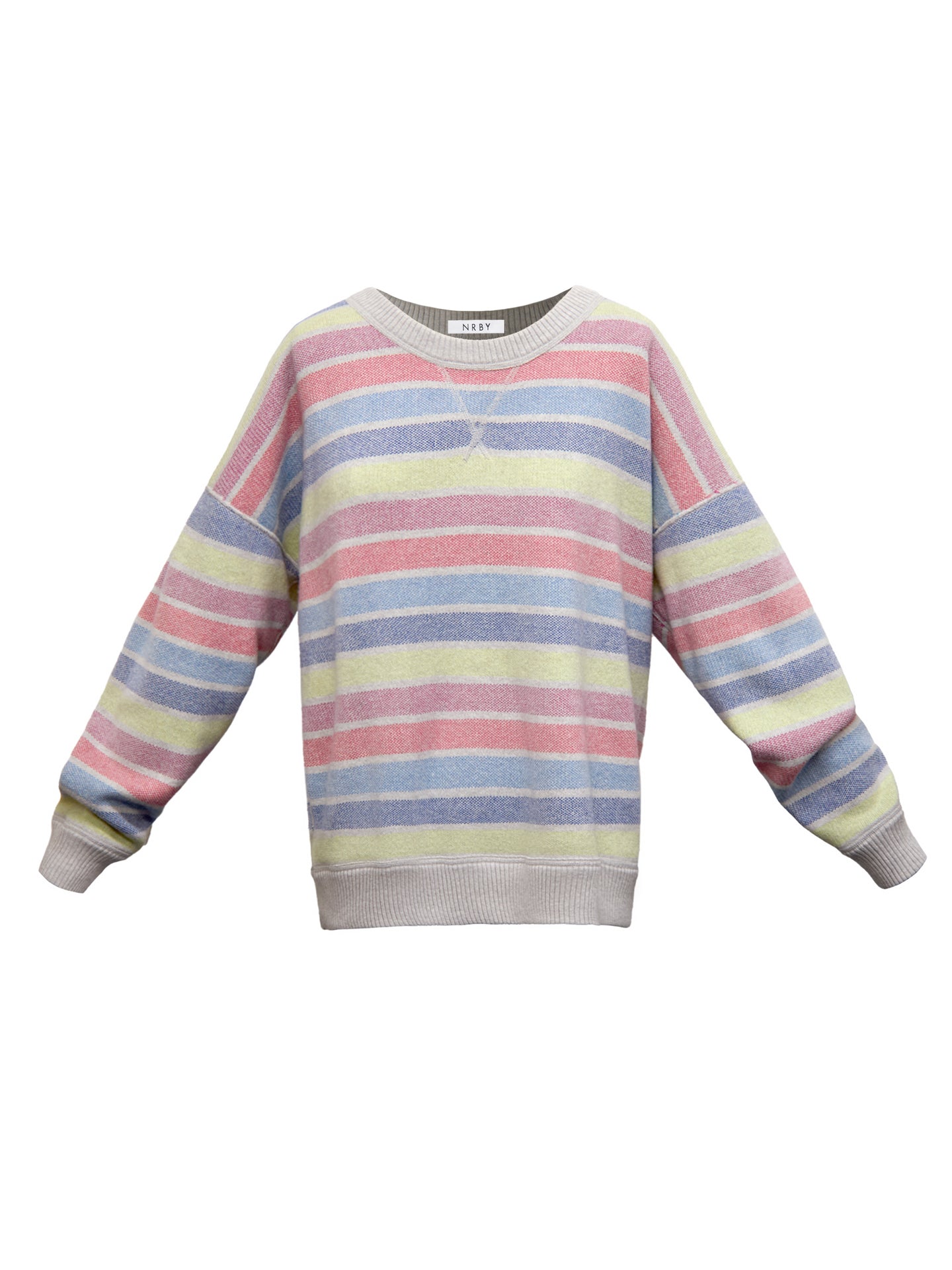 JoJo reversible cotton cashmere sweater - Multistripe / Grey