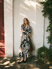 Keisha silk petal paisley print maxi dress | NRBY Clothing