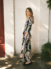 Keisha silk petal paisley print maxi dress | NRBY Clothing