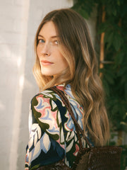 Keisha silk petal paisley print maxi dress | NRBY Clothing