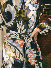 Keisha silk petal paisley print maxi dress | NRBY Clothing