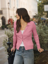 Kendra cotton cashmere ribbed cardigan - Pink