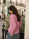 Kendra cotton cashmere ribbed cardigan - Pink