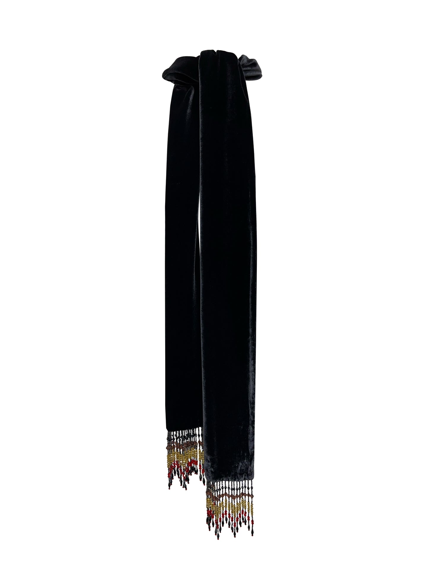 Kate velvet beaded fringe scarf