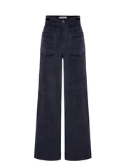 Kate cotton velvet jean - Carbon