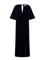 Kennedy silk blend velvet maxi dress - Midnight