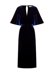 Kennedy silk blend velvet maxi dress - Midnight