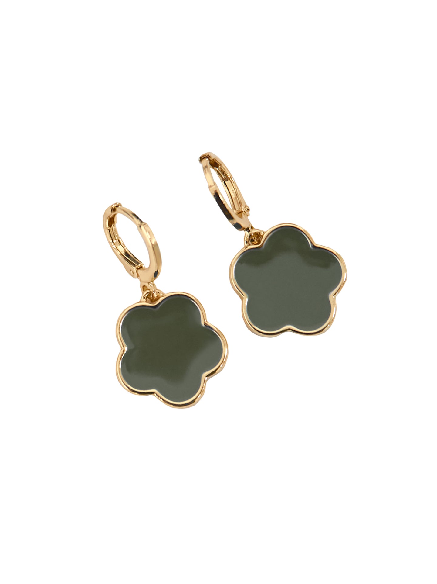 Khaki Flower Earrings