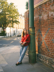 Laura silk satin shirt - Red | NRBY Clothing