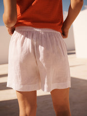 Tia linen short - White | NRBY Clothing