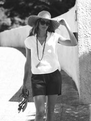 Laverne cotton double cloth top - White | NRBY Clothing