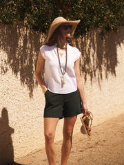 Laverne cotton double cloth top - White | NRBY Clothing