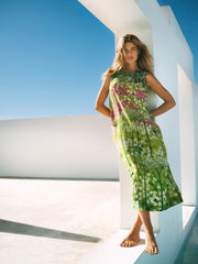 Lillian silk Queen Anne's lace print maxi dress | NRBY Clothing