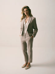 Miranda cotton velvet trouser - Oyster