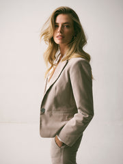 Lois cotton velvet jacket - Oyster