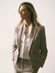 Lois cotton velvet jacket - Oyster