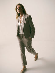 Lois cotton velvet jacket - Oyster