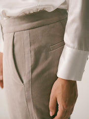 Miranda cotton velvet trouser - Oyster